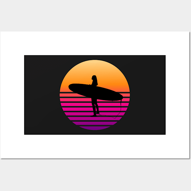 SUNSET SURFING WAHINI Wall Art by SERENDIPITEE